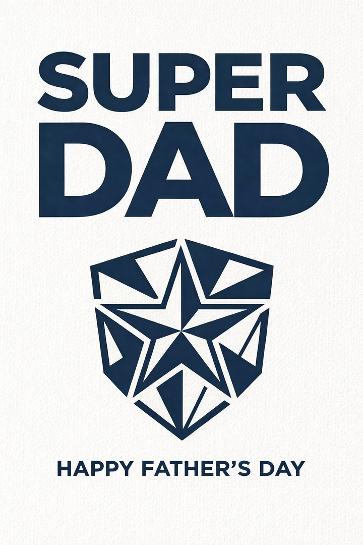 Bold Super Dad - Custom Card